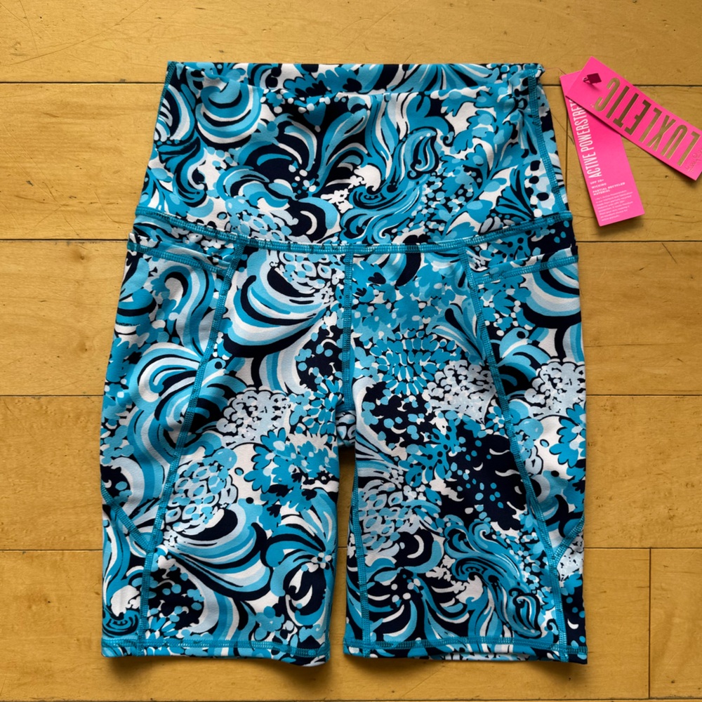 NWT Lilly Pulitzer South Beach High Rise Shorts Resort White Mermazing Sz Small